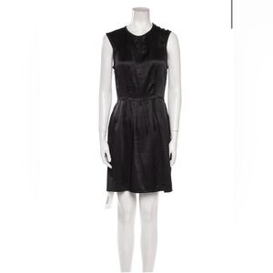 Proenza Schouler Black Silk Sleeveless Fitted Dress‎ Classic Quiet Luxury Office